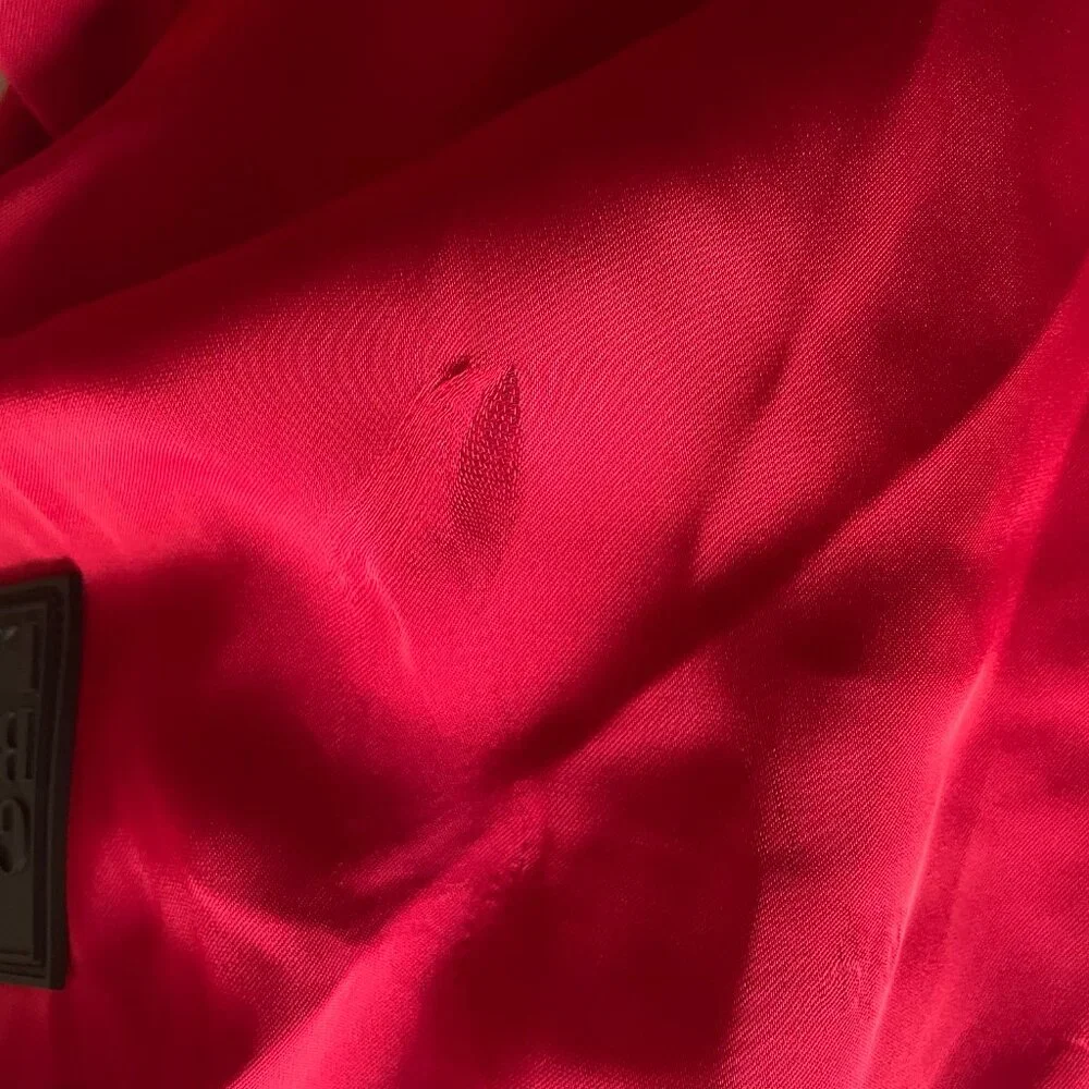 ALABAMA MIXED MEDIA THROWBACK BOMBER JACKET/RHINESTONE BY MADI P.T. - Picture 10 of 15